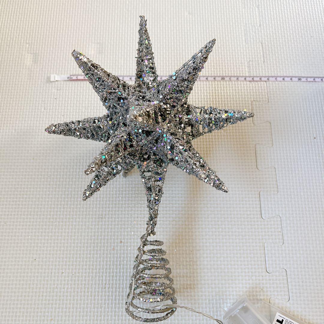 新品❣️クリスマスツリー トップスター ツリー星 オーナメント シルバー