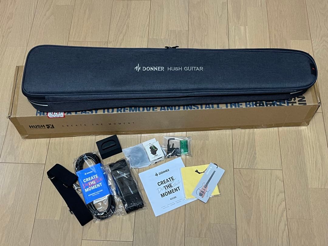 [極美品/最終特価] Donner HUSH-X トラベルギター 付属品完備