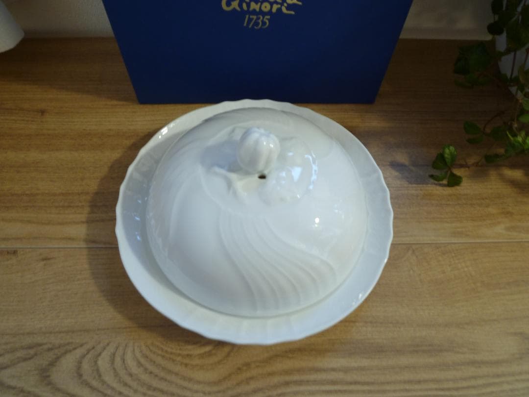 【未使用】リチャードジノリ ベッキオホワイト ベーグルプレート？