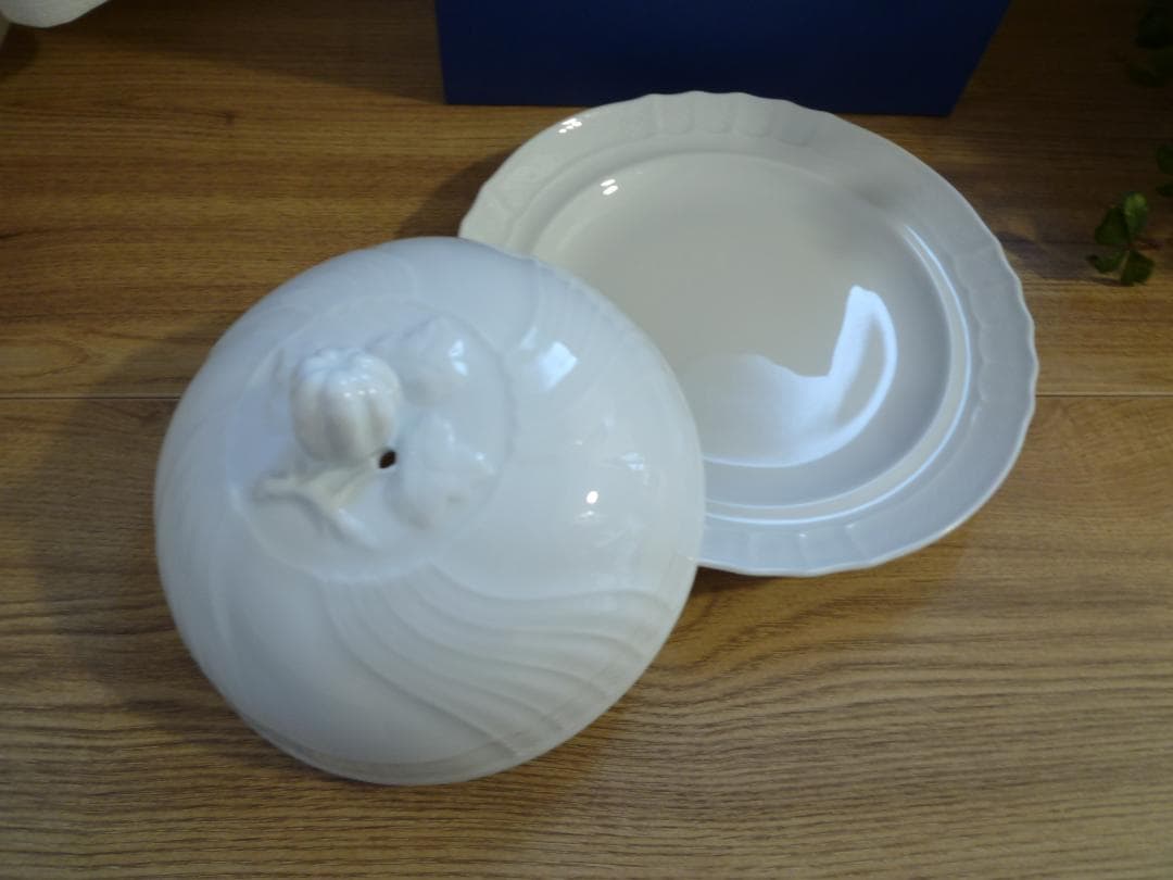 【未使用】リチャードジノリ ベッキオホワイト ベーグルプレート？