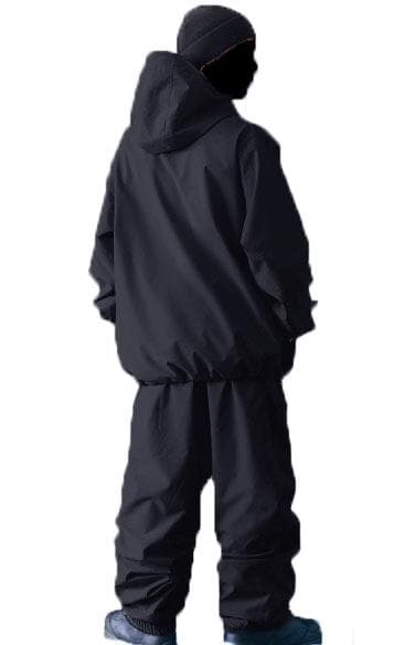 25-26スノーボード ウェア/上下セットアップ/メンズ/黒/2XLサイズ