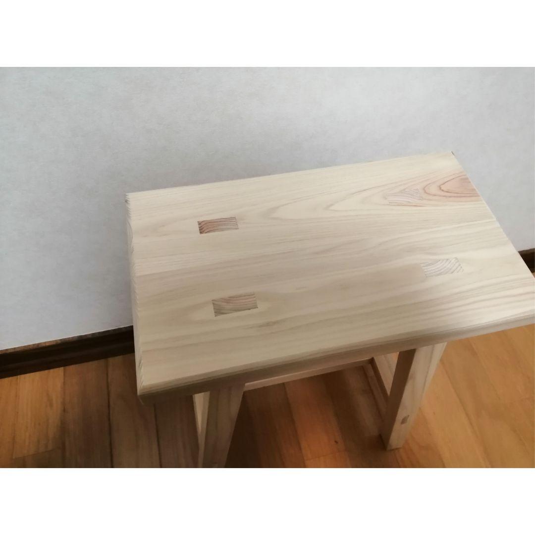 木製フラワースタンド　花台　幅35cm×高さ45cm丸面取り　スツール　ベンチ