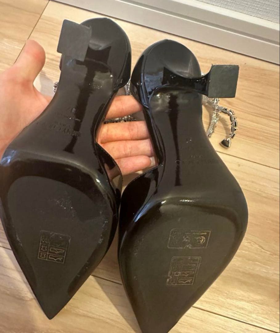JIMMY CHOO ブラック パテントレザー・パンプス　37