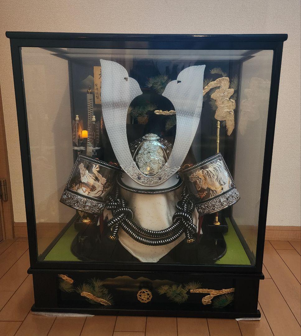 五月人形　兜　着用可　オルゴール付き