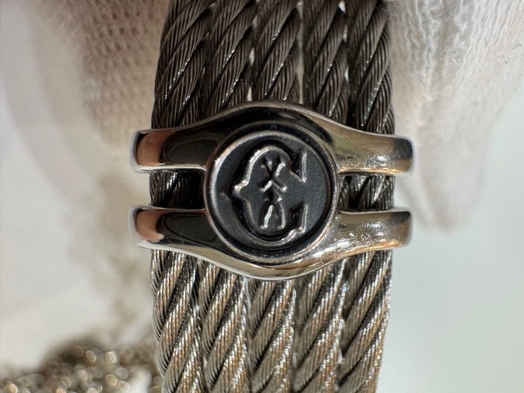 美品 CHARRIOL シャリオール サントロペ スクエア 12Pダイヤ シェル