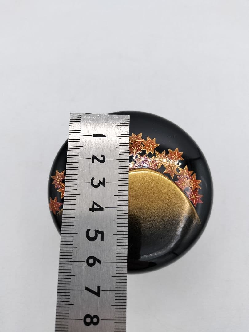 c685 棗 紅葉山蒔絵 堂畑勝峰 木箱 茶道具 古物