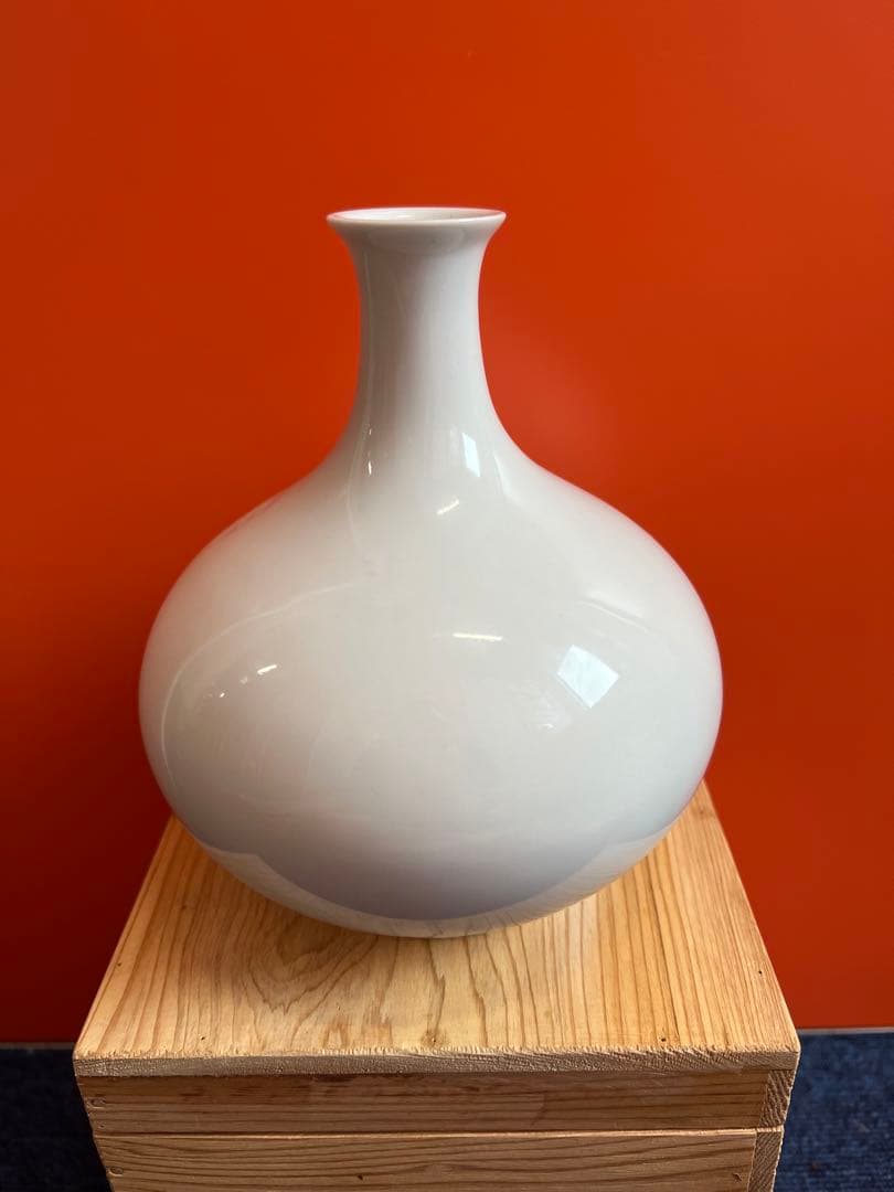 1299 中村清六　白磁　小花瓶　未使用　有田焼　高麗庵