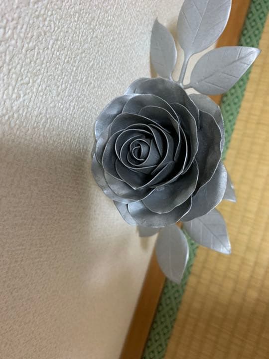 手作り　ハンドメイド　鉄製　薔薇　フラワー