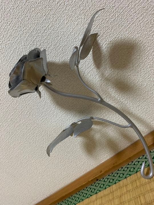 手作り　ハンドメイド　鉄製　薔薇　フラワー