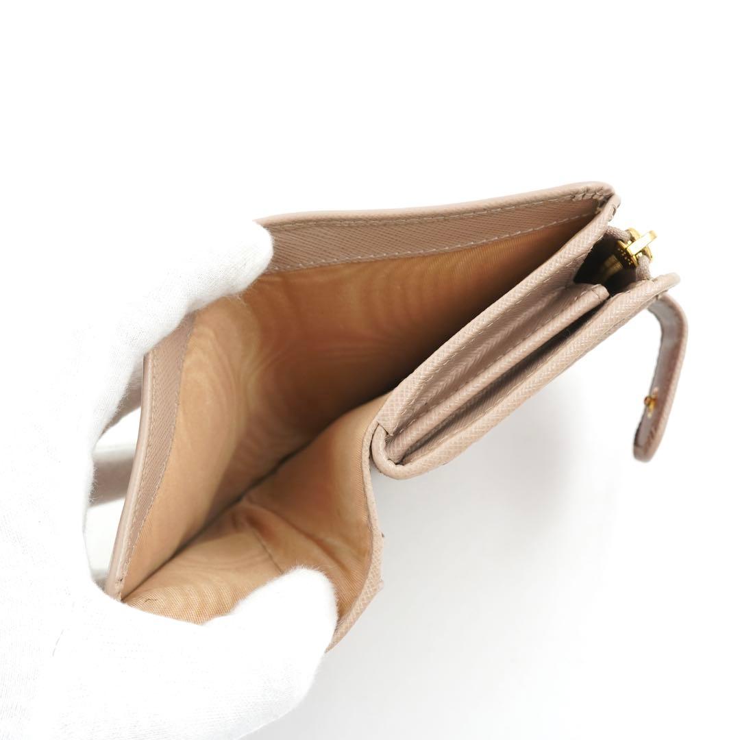 ✨新品未使用・箱保証書付き✨　PRADA ミニ財布　サフィアーノレザー　L字