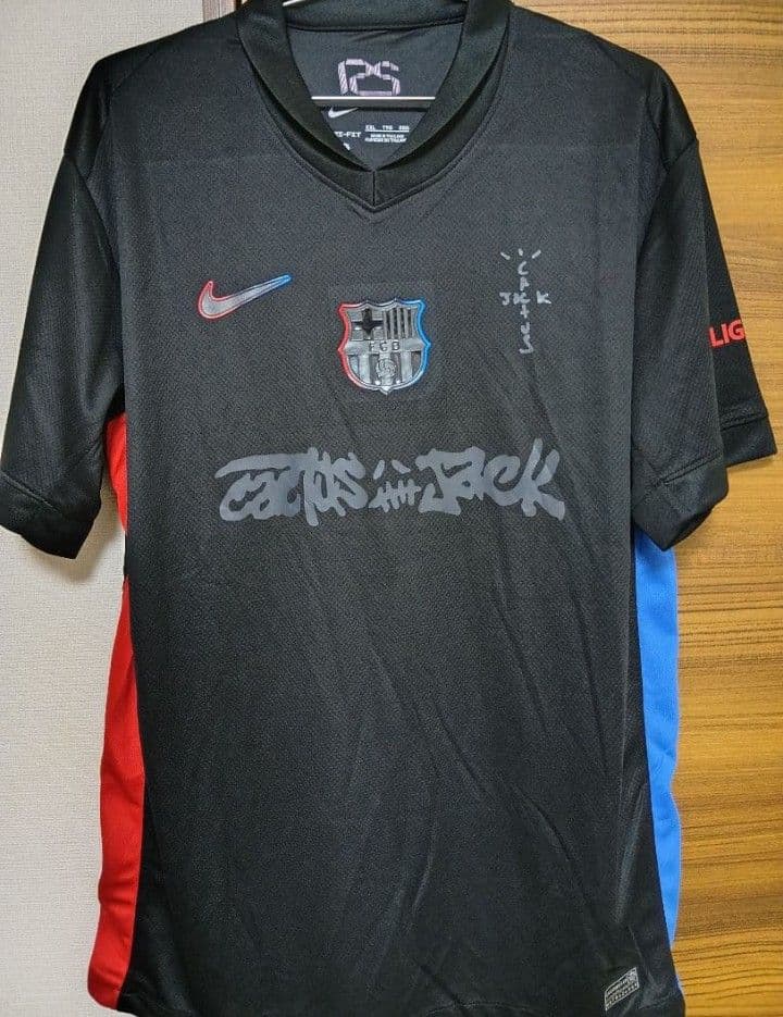 ★新品★ バルセロナ Travis Scott 黒 コラボユニフォーム ウェア