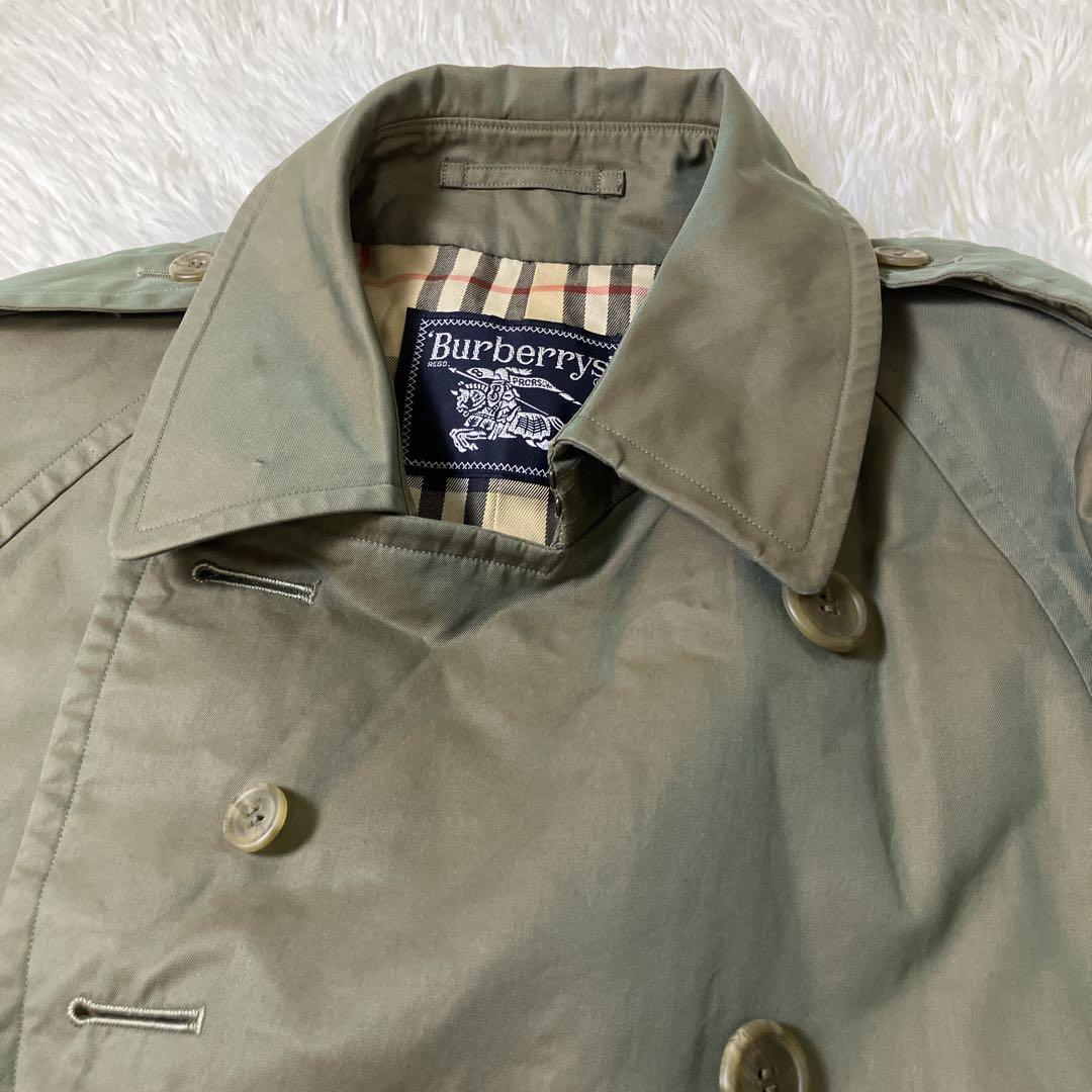 【美品】Burberrys トレンチコート 裏地 ノバチェック 玉虫色 L