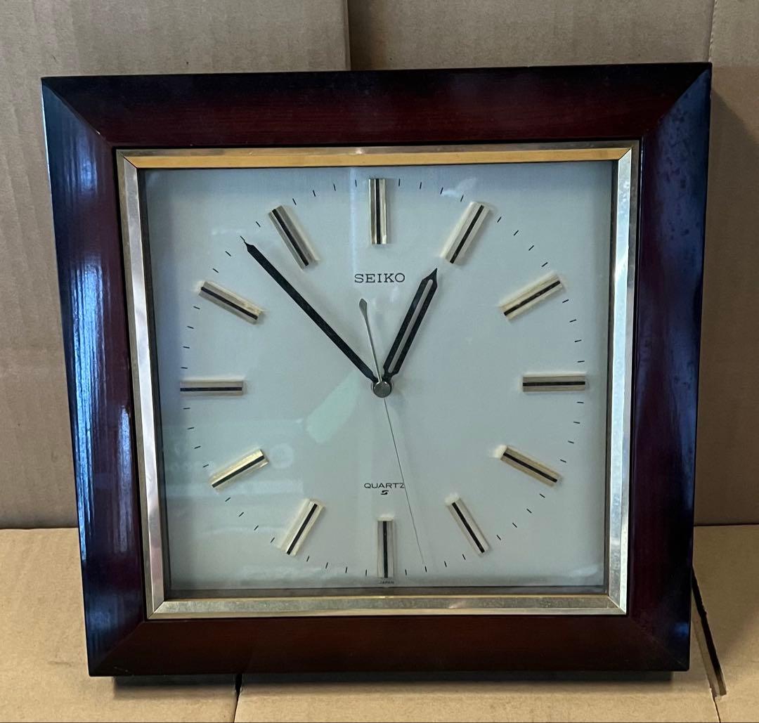 SEIKO 掛時計 木製 クォーツ