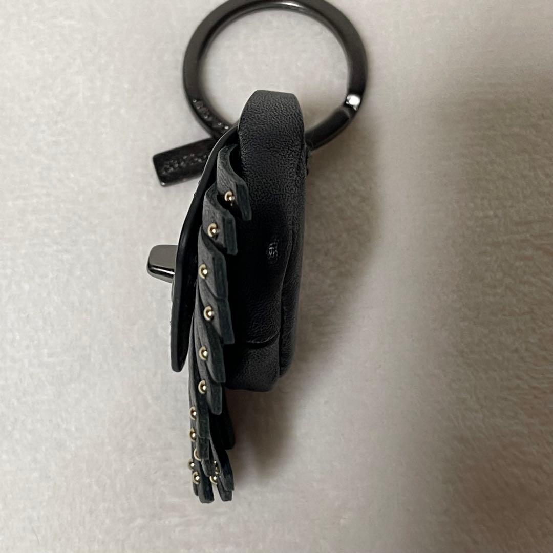極美品　COACH バッグ型　レザー　キーホルダー