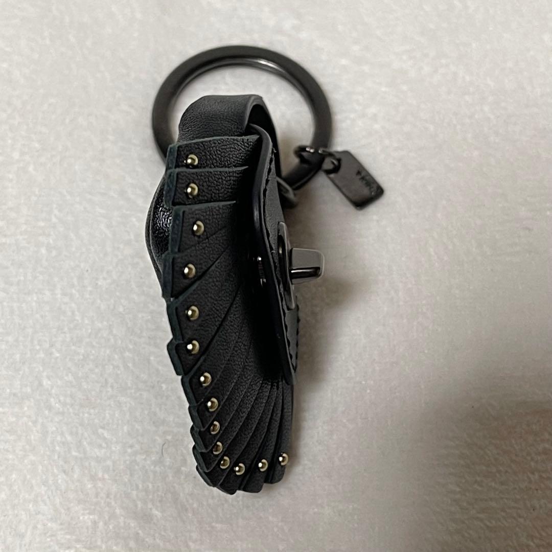 極美品　COACH バッグ型　レザー　キーホルダー