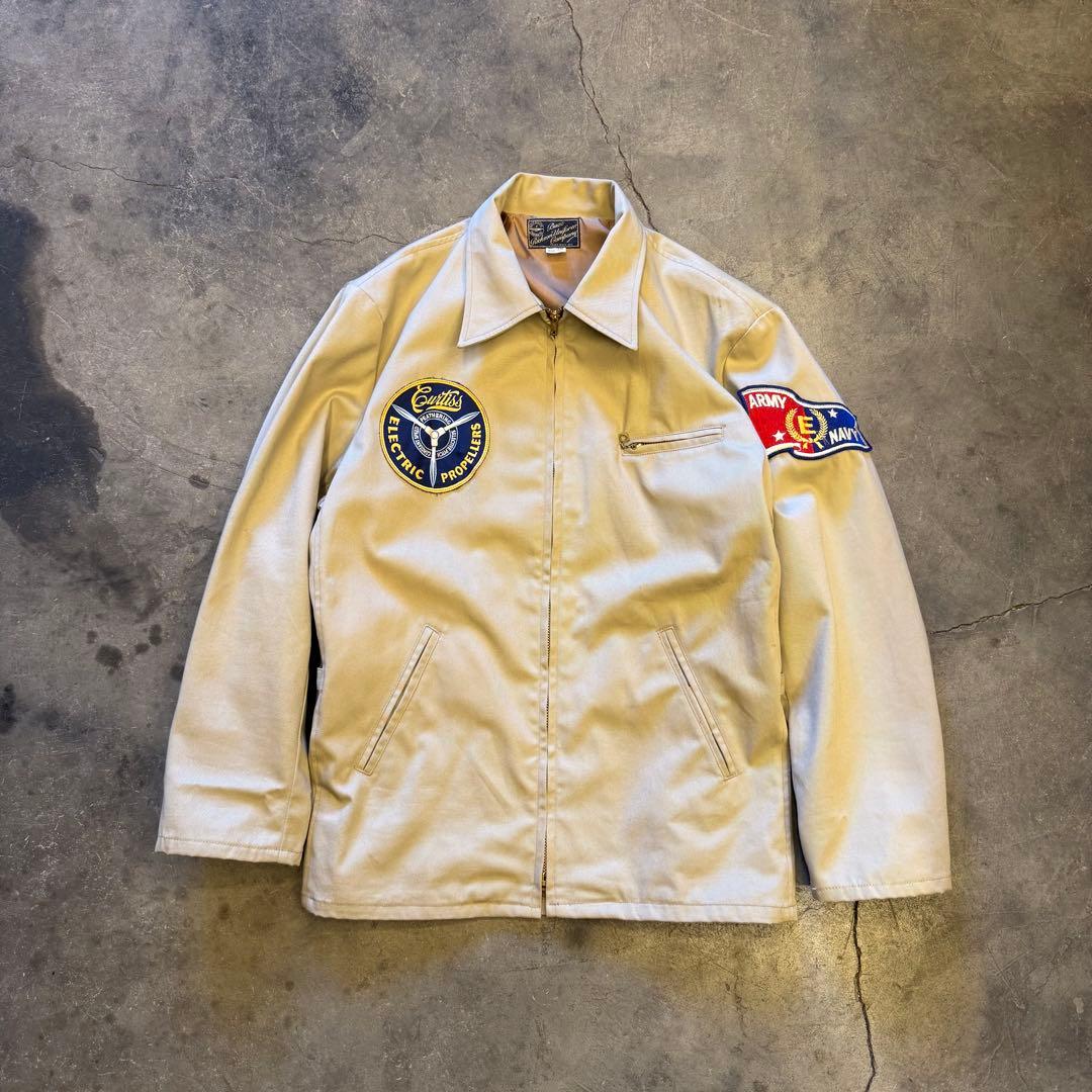 buzz rickson's フライトジャケット シャンブレーシャツ 刺繍ロゴ