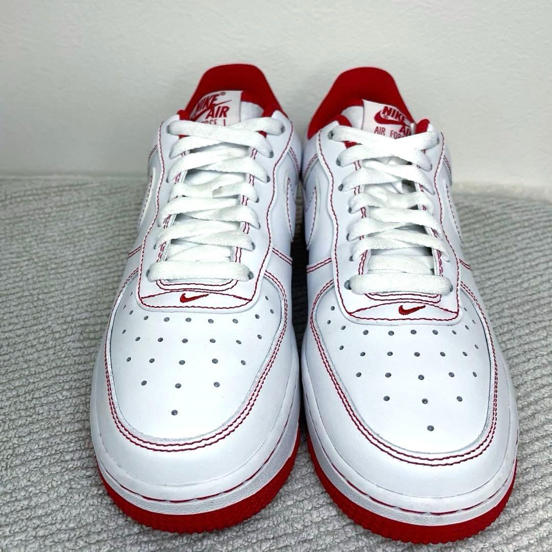 【美品】NIKE エアフォース1 ’07 STITCH Radiant Red