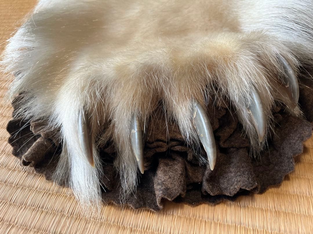 白熊　剥製　ラグ