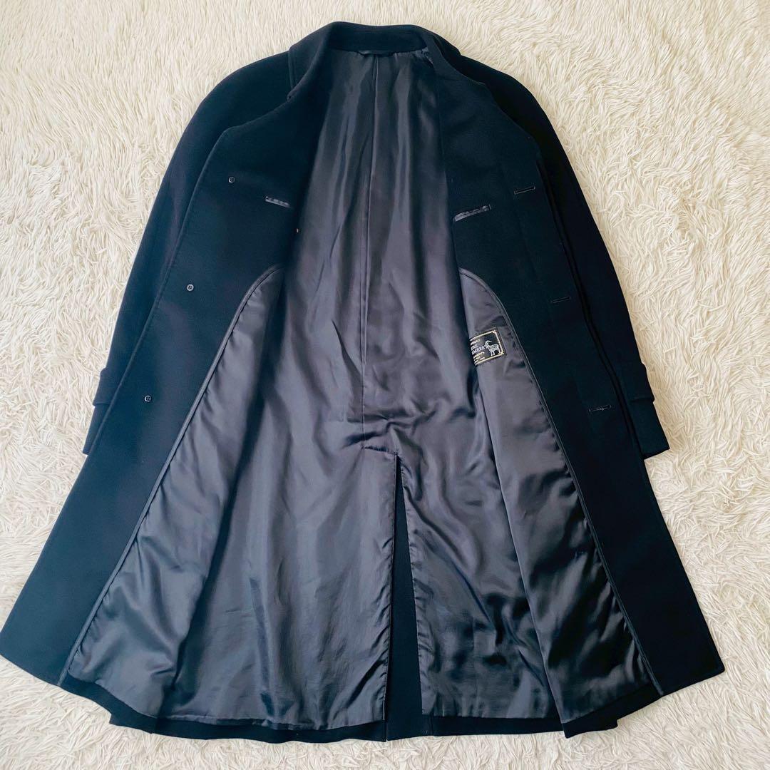 最上級ピュアカシミヤ100%●極美品●マキシ丈 Aラインバルマカーンコート XL