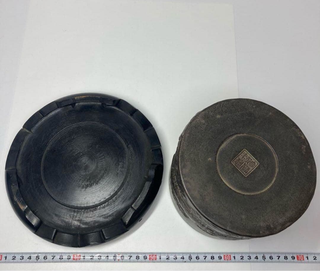 中国清時代紫砂筆筒 中国美術 大清乾隆年製 筒高さ17.6cm虎の区