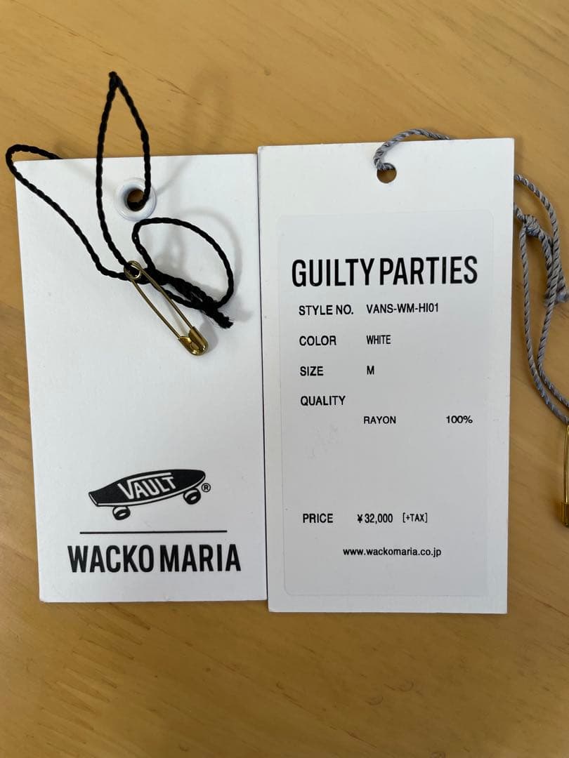 C*U様 WACKO MARIA × VANS ホワイト　M