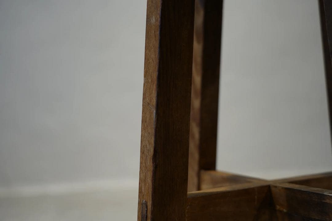 木製丸スツール　古木　昭和レトロ　ビンテージチェア