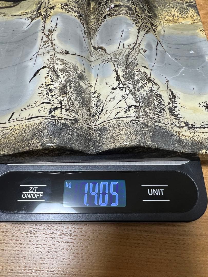 ⬛︎【１点物】ピクチャージャスパー 天然石 ブックスタイル 自然風景模様　台座付