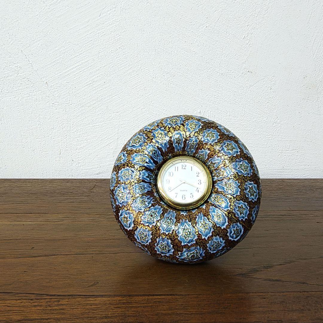 Italy【MURANO】ムラーノ ミルフィオリ 置時計 テーブルクロック