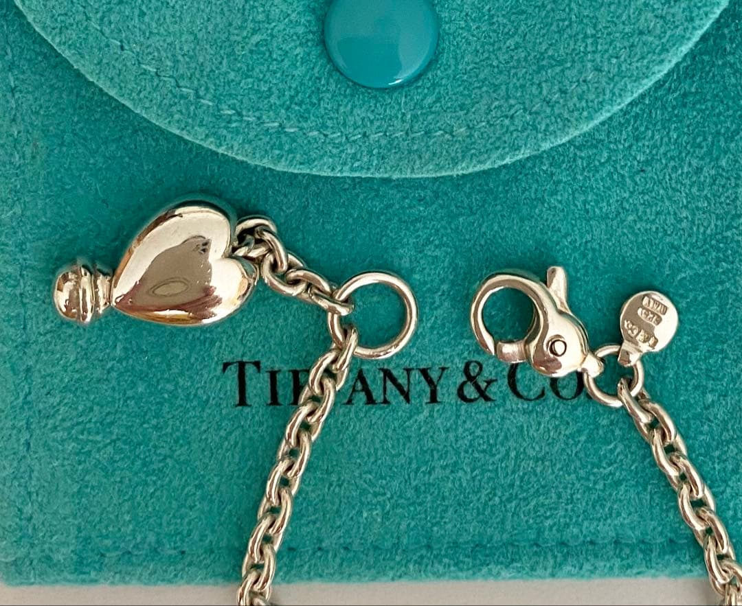 Tiffanyティファニー　チェーンブレスレット ハートモチーフSV925 美品