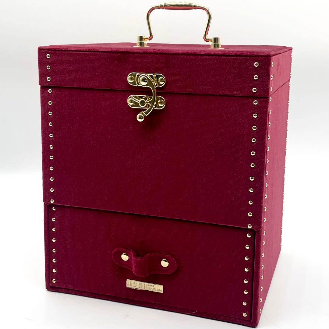 新品未使用✨アナスイ フランフラン ジュエリーボックス バニティ ダークレッド