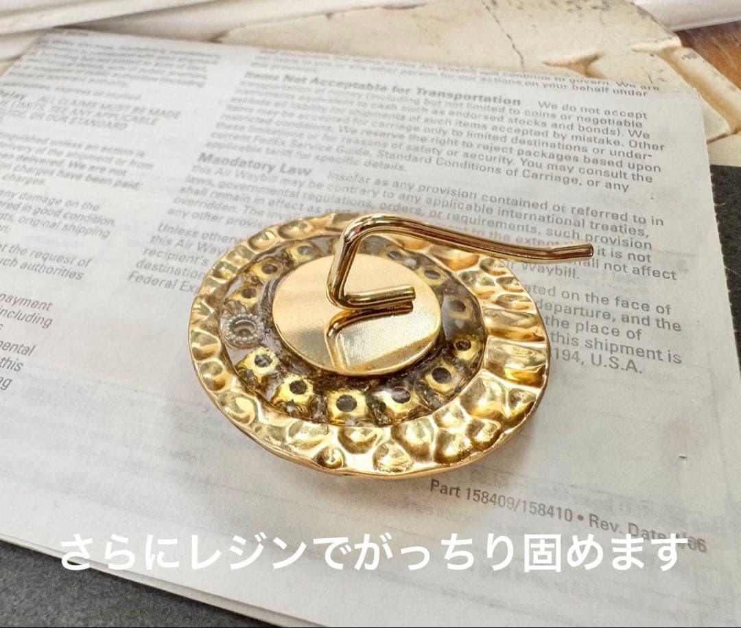 スワロフスキークリスタル®︎ 朝焼けの大聖堂　ステンドグラス　ポニーフック