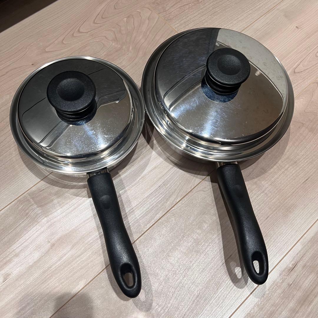アムウェイQueen 片手鍋 2個セット ステンレス