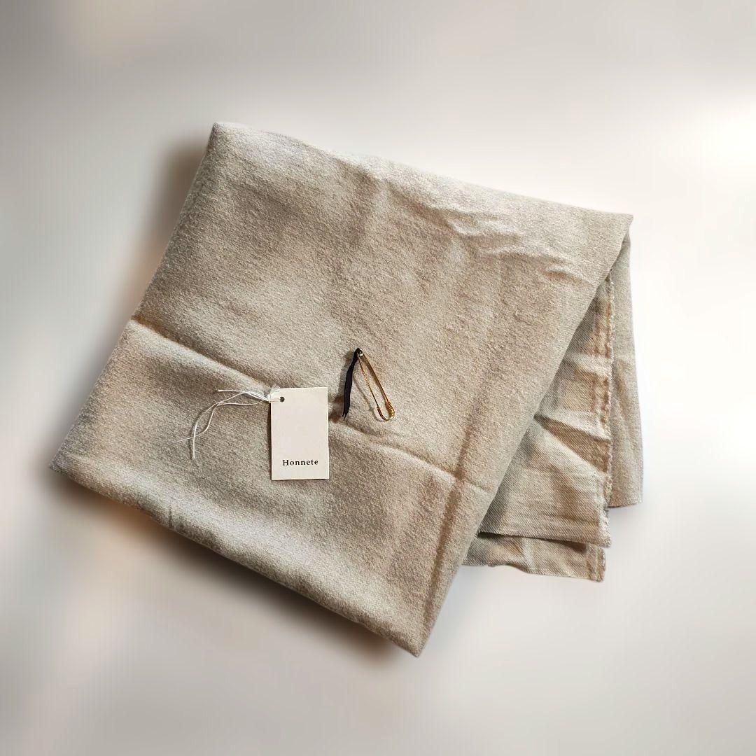 Honnete オネット ウール リネン ストール　off