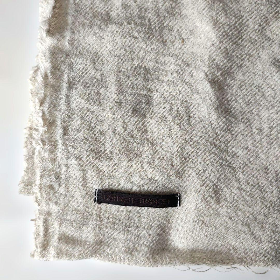 Honnete オネット ウール リネン ストール　off