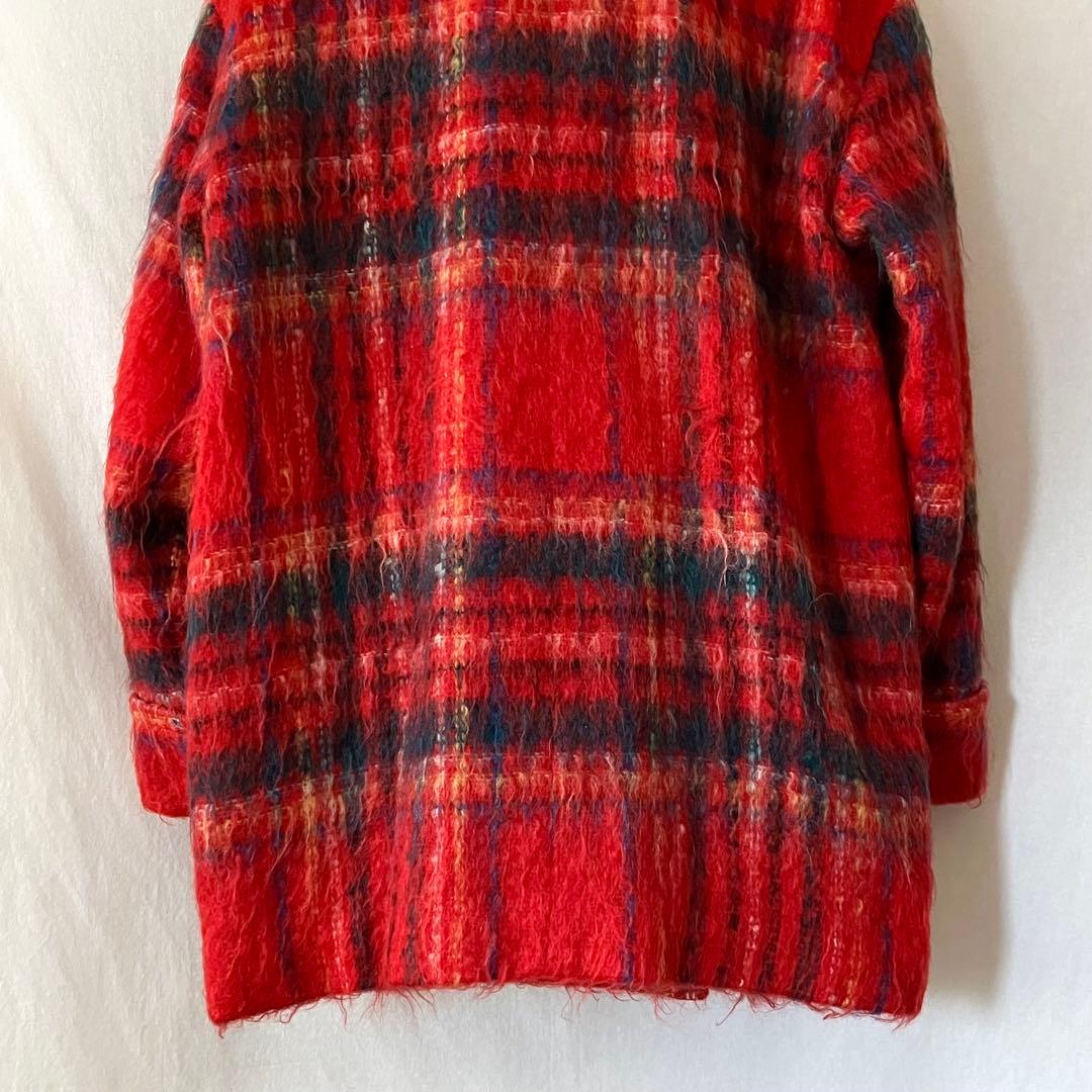 美品 Josephine ジョセフィーヌ コート モヘア チェック フォックス