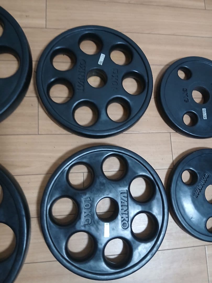 IVANKOイヴァンコ オリンピックプレートセット計107.5kg 穴径50mm