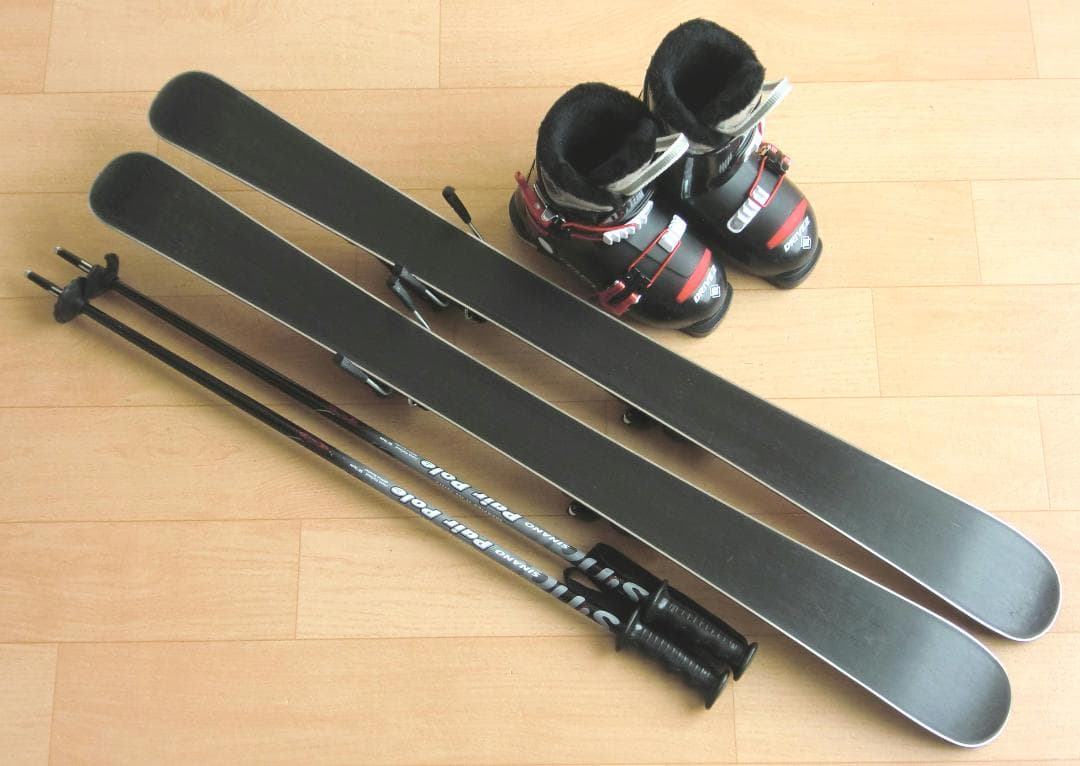 ■1月限定■送料無料■KAZAMA■子供用スキーセット■板96靴19■WAX済■