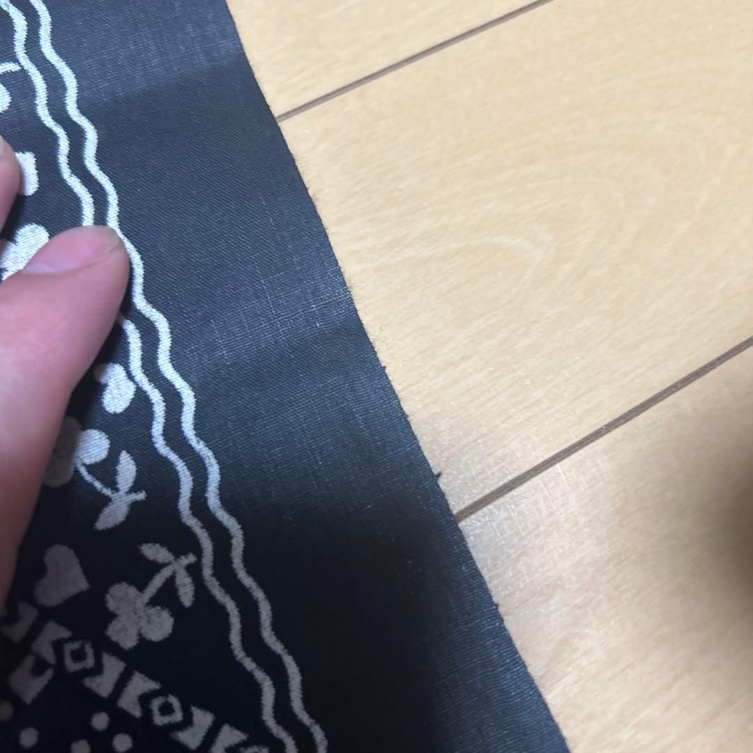 60's バンダナ クッキー柄　ブラック！デッドストック！