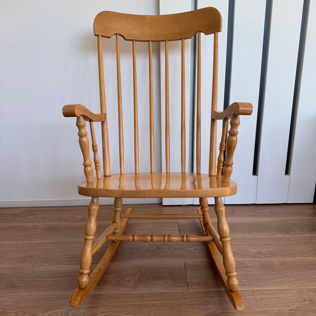 柏木工 美品 希少ナチュラルカラー ロッキングチェア アンティーク 送料無料