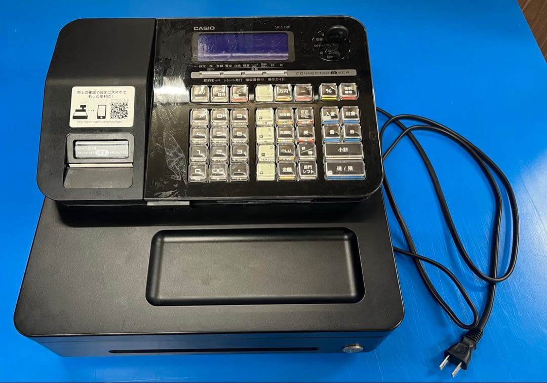 レジスターカシオ SR-S200 ブラック キャッシュレス端末接続対応モデル