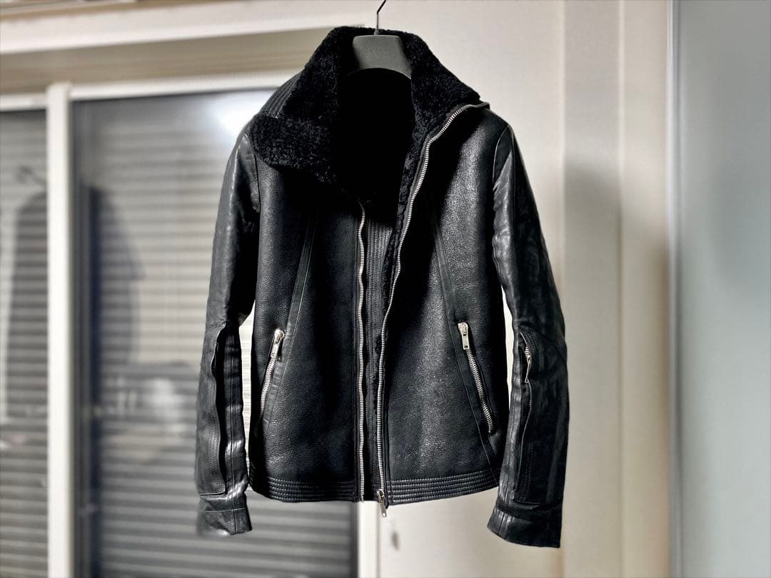 ジャケット・アウター Rick Owens mouton leather jacket drkshdw