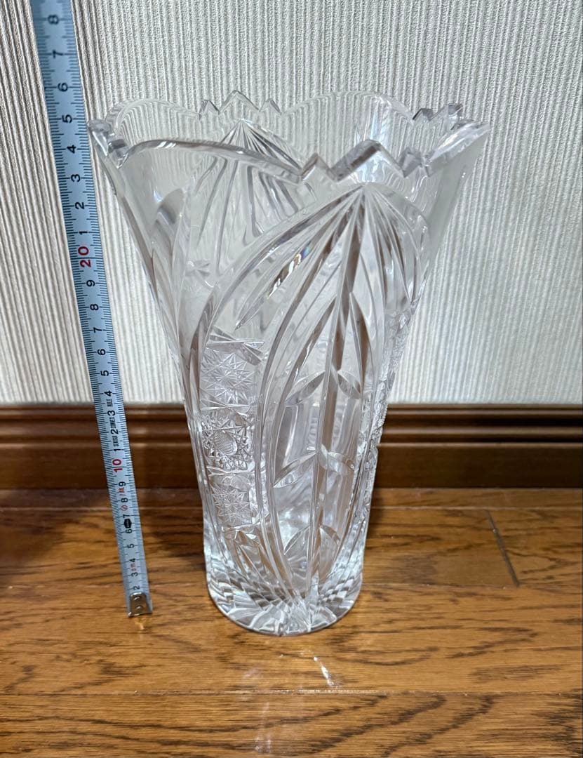 【美品】KONIG ケニッヒ クリスタルグラス ガラス 花瓶 花器 ドイツ製
