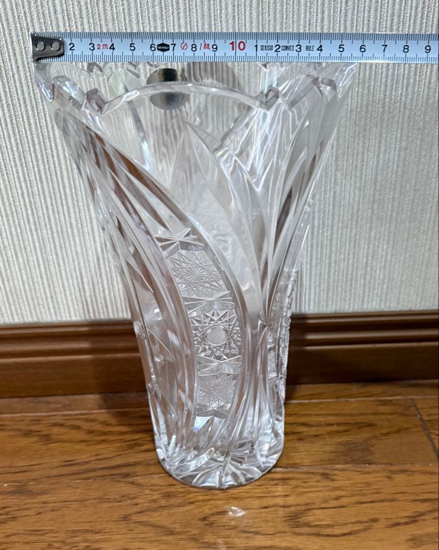 【美品】KONIG ケニッヒ クリスタルグラス ガラス 花瓶 花器 ドイツ製