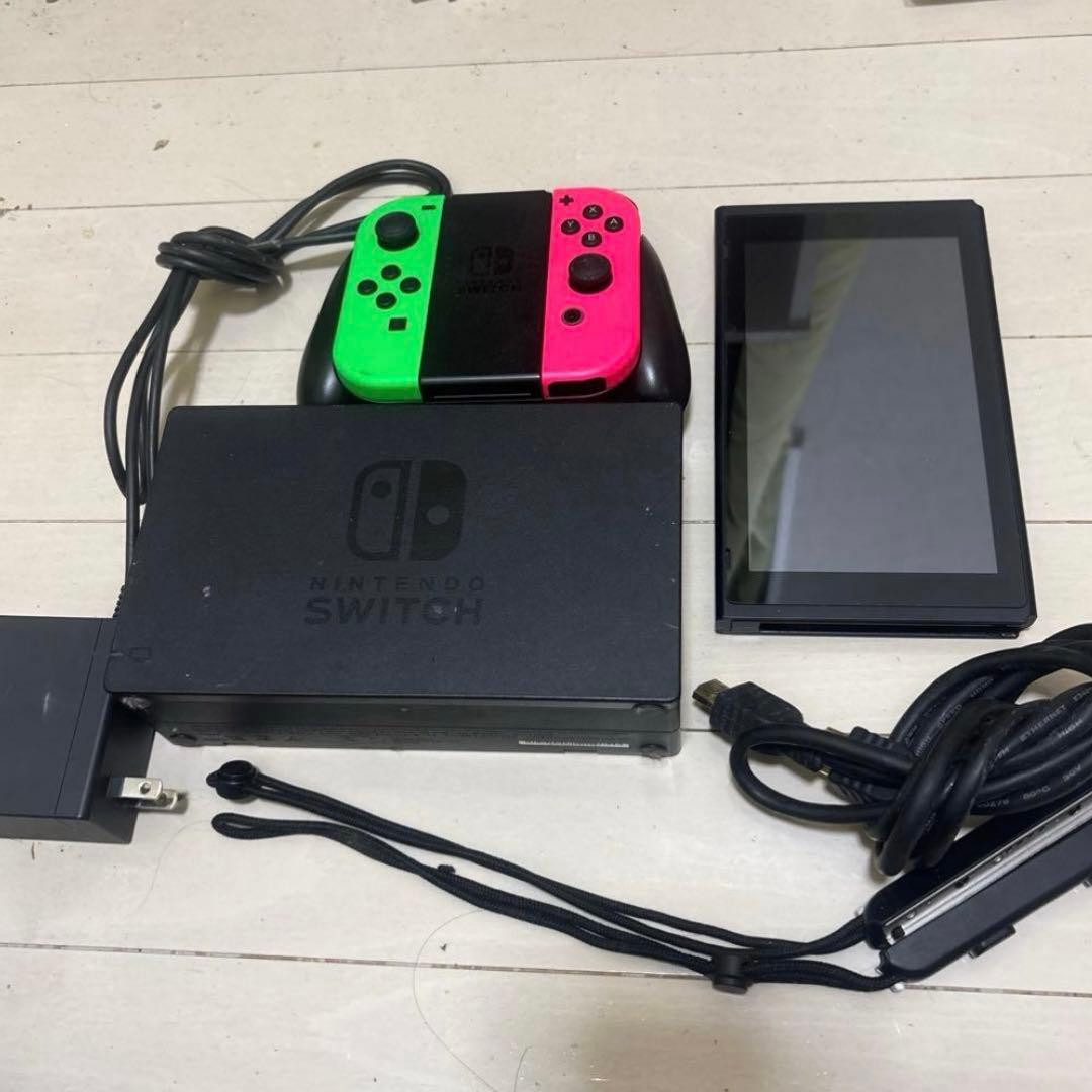 Nintendo Switch 本体 ネオンピンク・グリーンジョイコン 箱なし