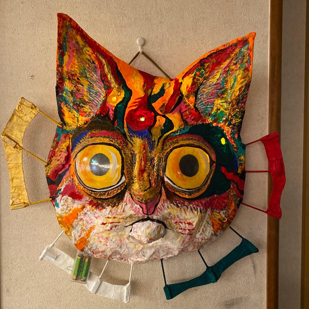 ネコ　猫　にゃんこ　大きい　手作り　ハンドメイド　壁飾り　造形看板　アート