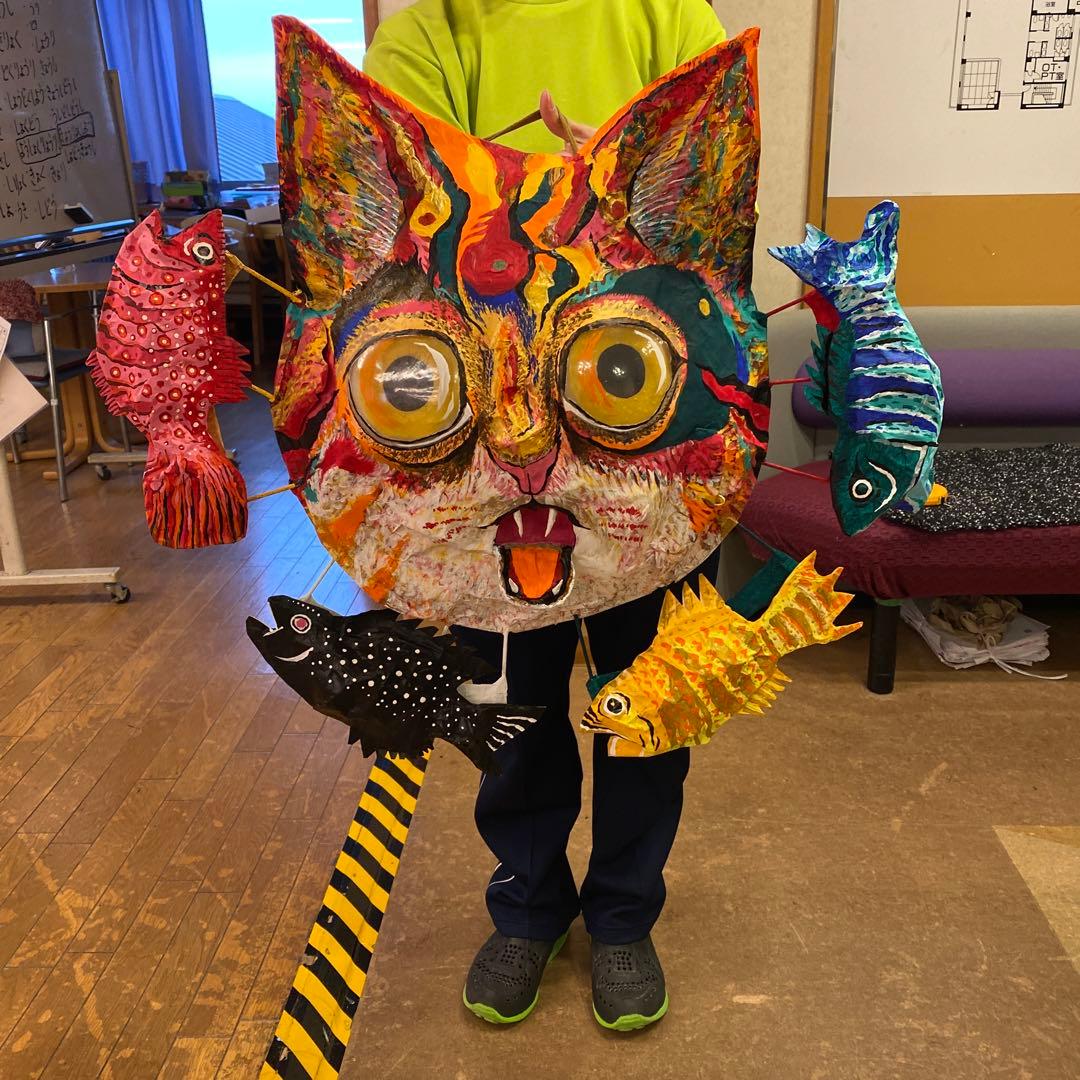 ネコ　猫　にゃんこ　大きい　手作り　ハンドメイド　壁飾り　造形看板　アート