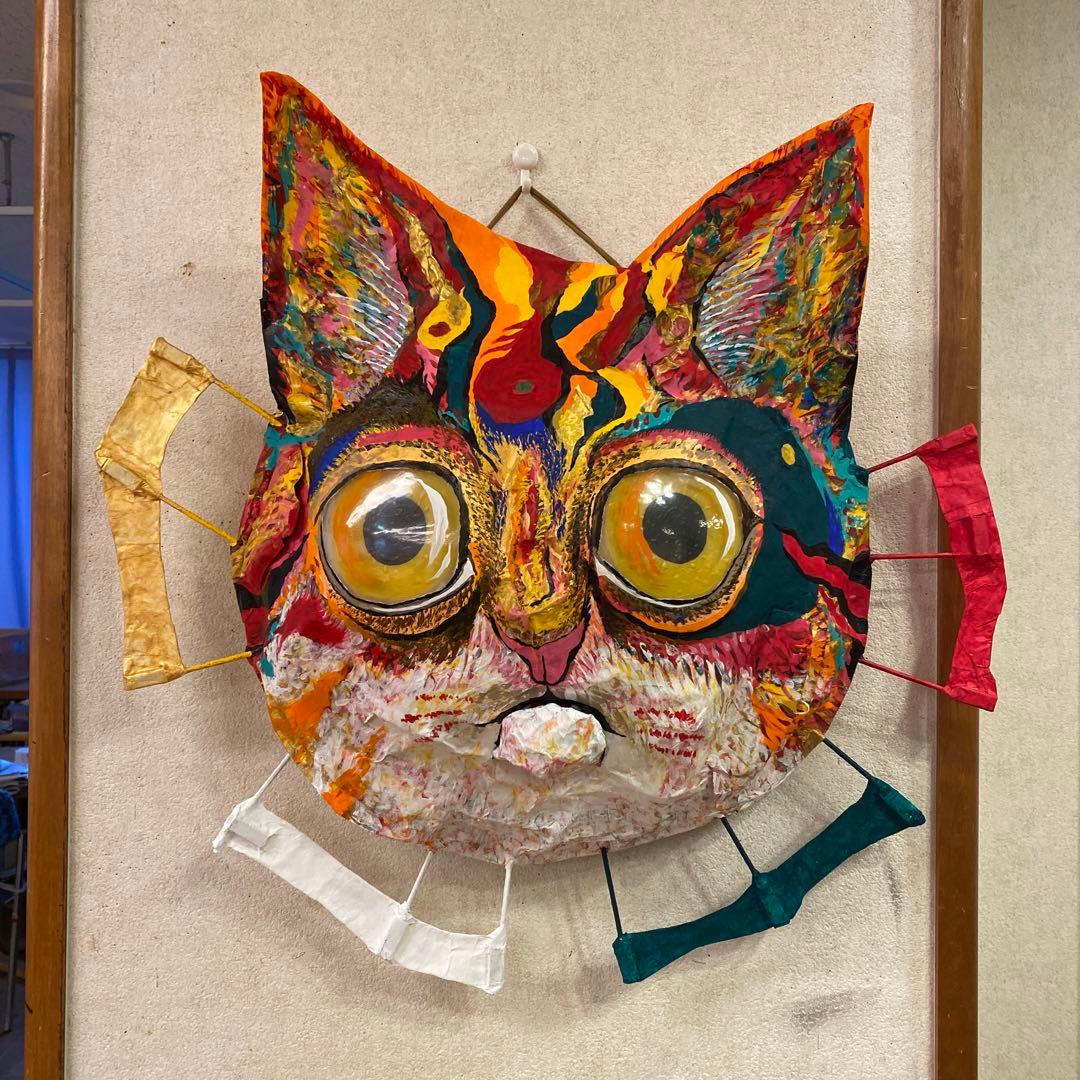 ネコ　猫　にゃんこ　大きい　手作り　ハンドメイド　壁飾り　造形看板　アート