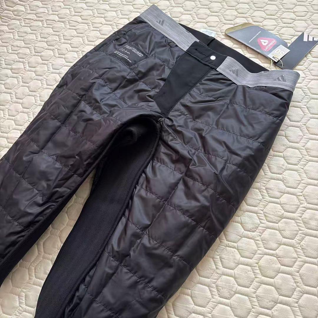 92新品27500円アディダスゴルフ/メンズ/秋冬/中綿ストレッチパンツ/黒