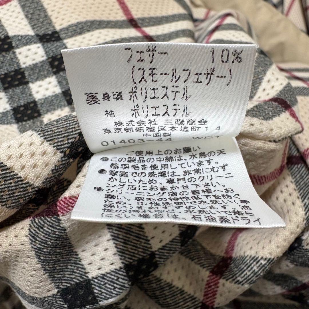 バーバリーロンドン　ダウンジャケット　ノバチェック　L 大きいサイズ　ベージュ