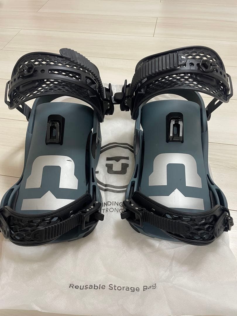 値下げ可能 UNION スノーボード ビンディング グレー